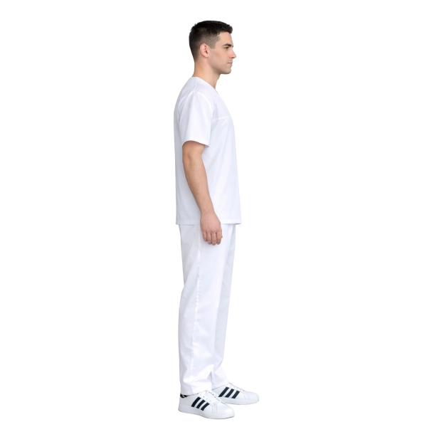 Komplet medyczny męski biały krótki rękaw roz.3XL
